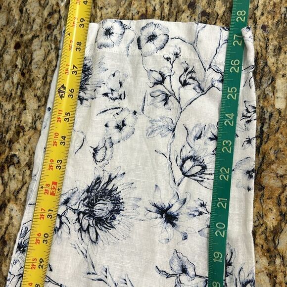 Chico’s Linen Floral-Print High Rise Straight-Leg Pants Size 8R - Picture 8 of 9